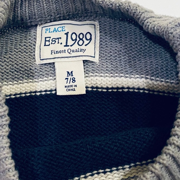 🌟HP🌟Classic Navy & Gray Pullover Striped Sweater - Picture 7 of 7